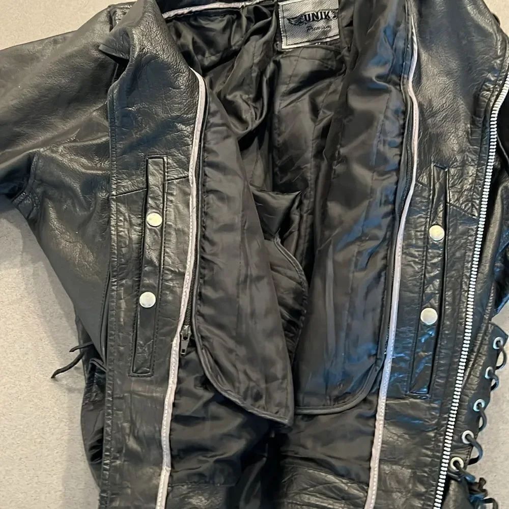 Unik Premium Leather Motorcycle Jacket - Picture 8 of 13